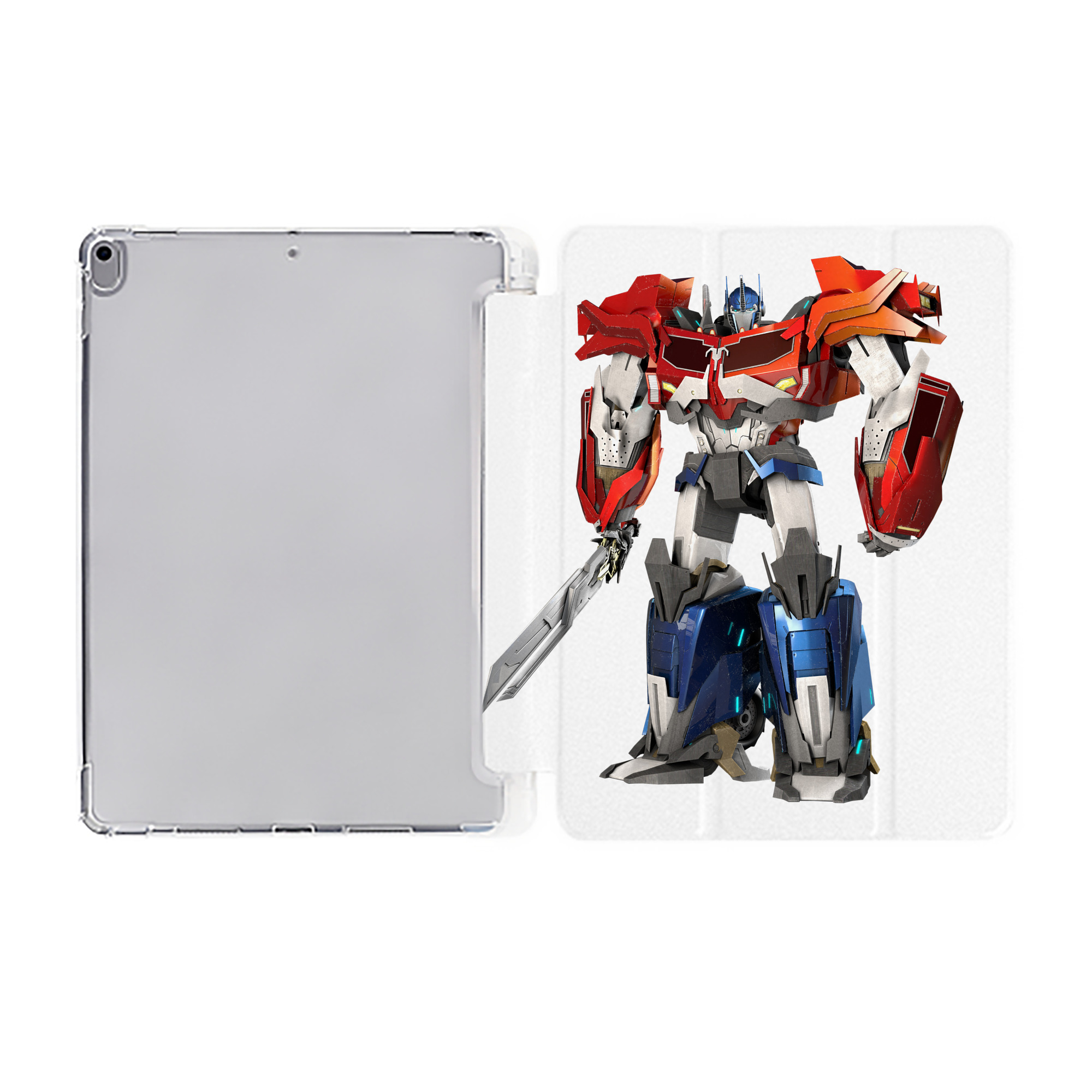 （画像用）  IPad ケース ペン収納付き 三つ折りスタンド PUレザー×シリコン 対応機種9.5/10.5/10.9インチ